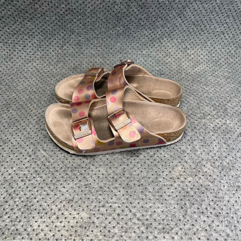 Birkenstock Arizona Pink Polka Dot Sandals Size 13 Girls